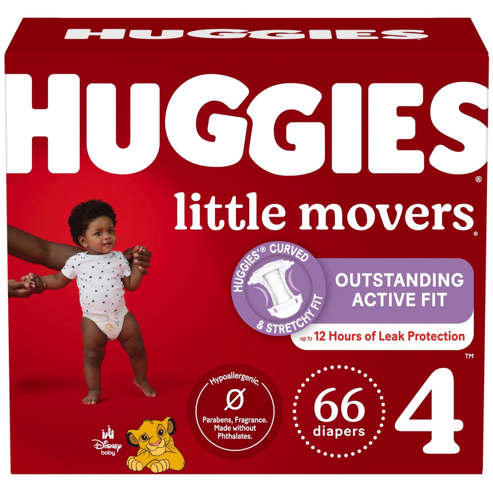 Huggies Little Movers Diapers Size 4 (66 ct)