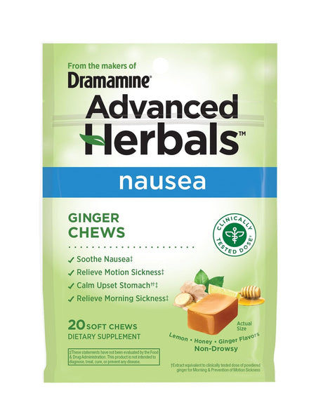 Dramamine Herbal Ginger Chews (20 ct)