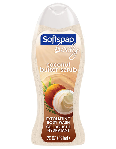 Softsoap Body Wash Coconut Butter Scrub (20 oz)