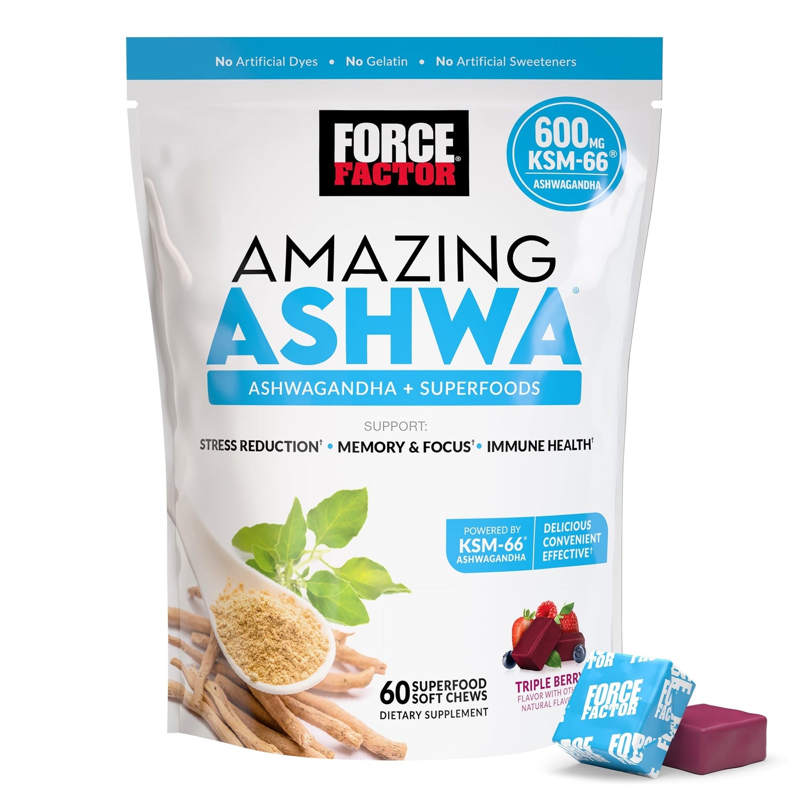 Force Factor Amazing Ashwa Soft Chews (60 Count)