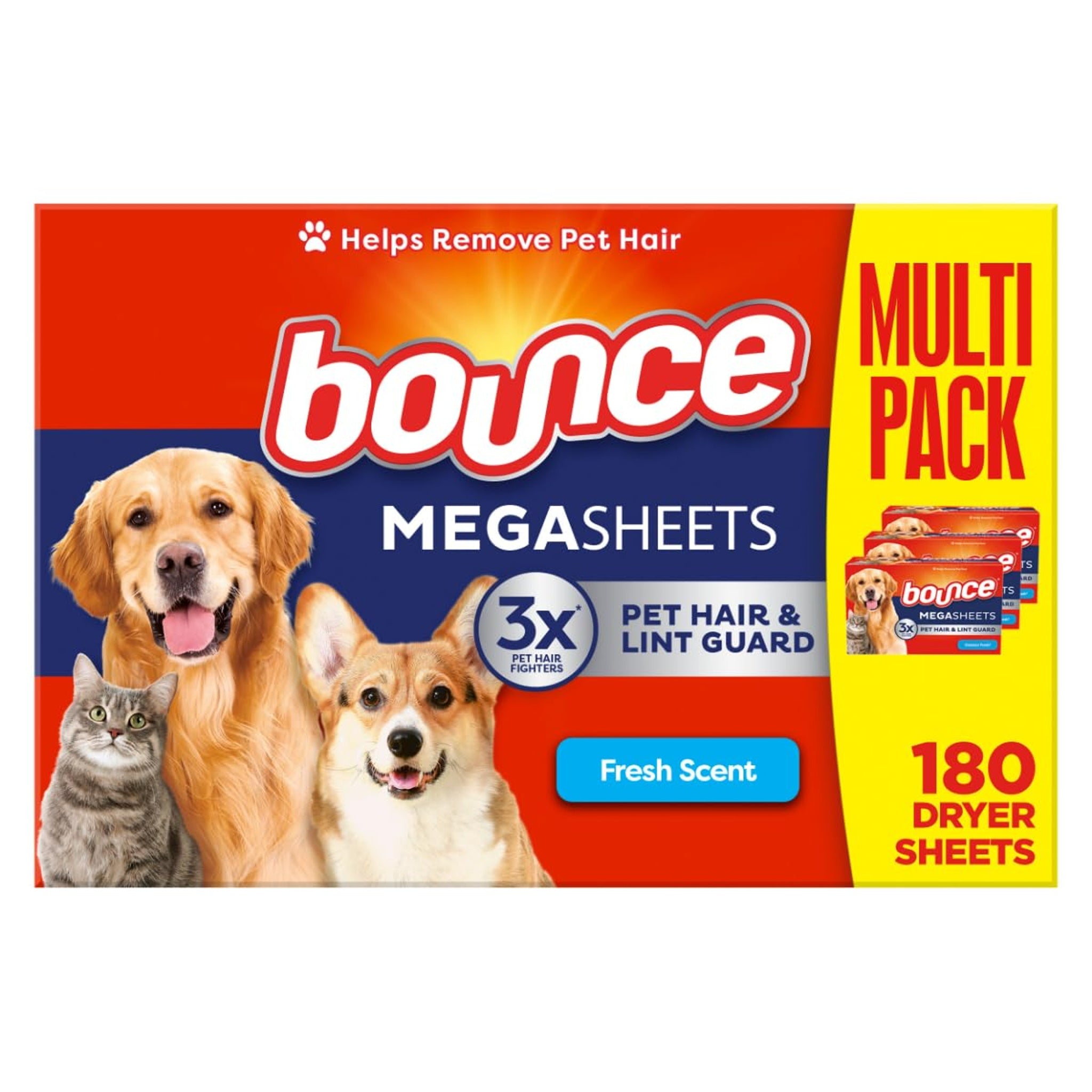 Bounce Pet Hair & Lint Guard Dryer Sheets (180 Count)