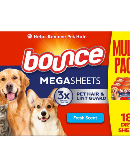 Bounce Pet Hair & Lint Guard Dryer Sheets (180 Count)