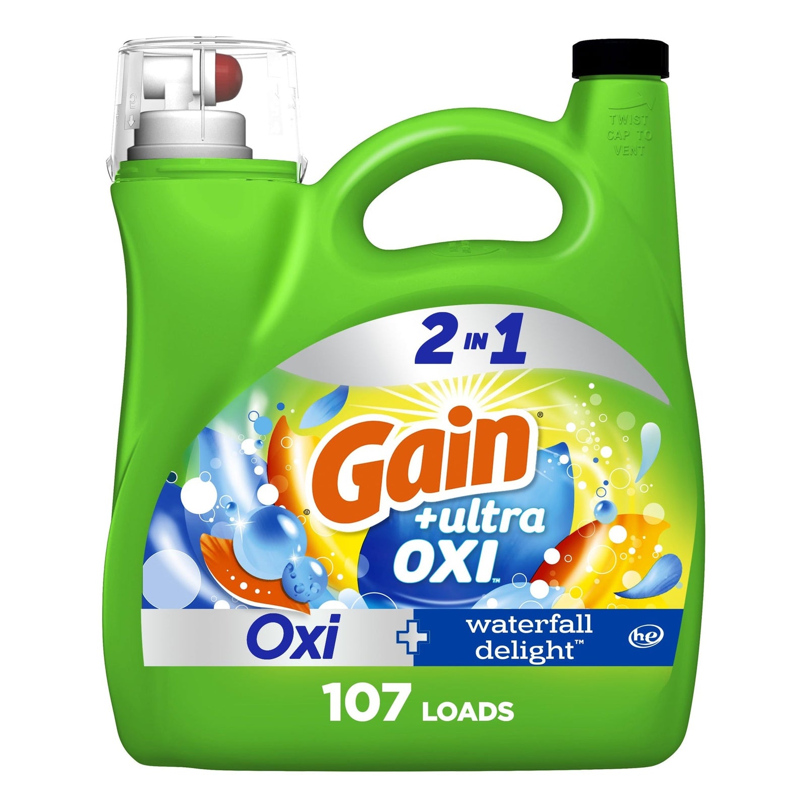 Gain Ultra Oxi Laundry Detergent Waterfall Delight (154 oz)