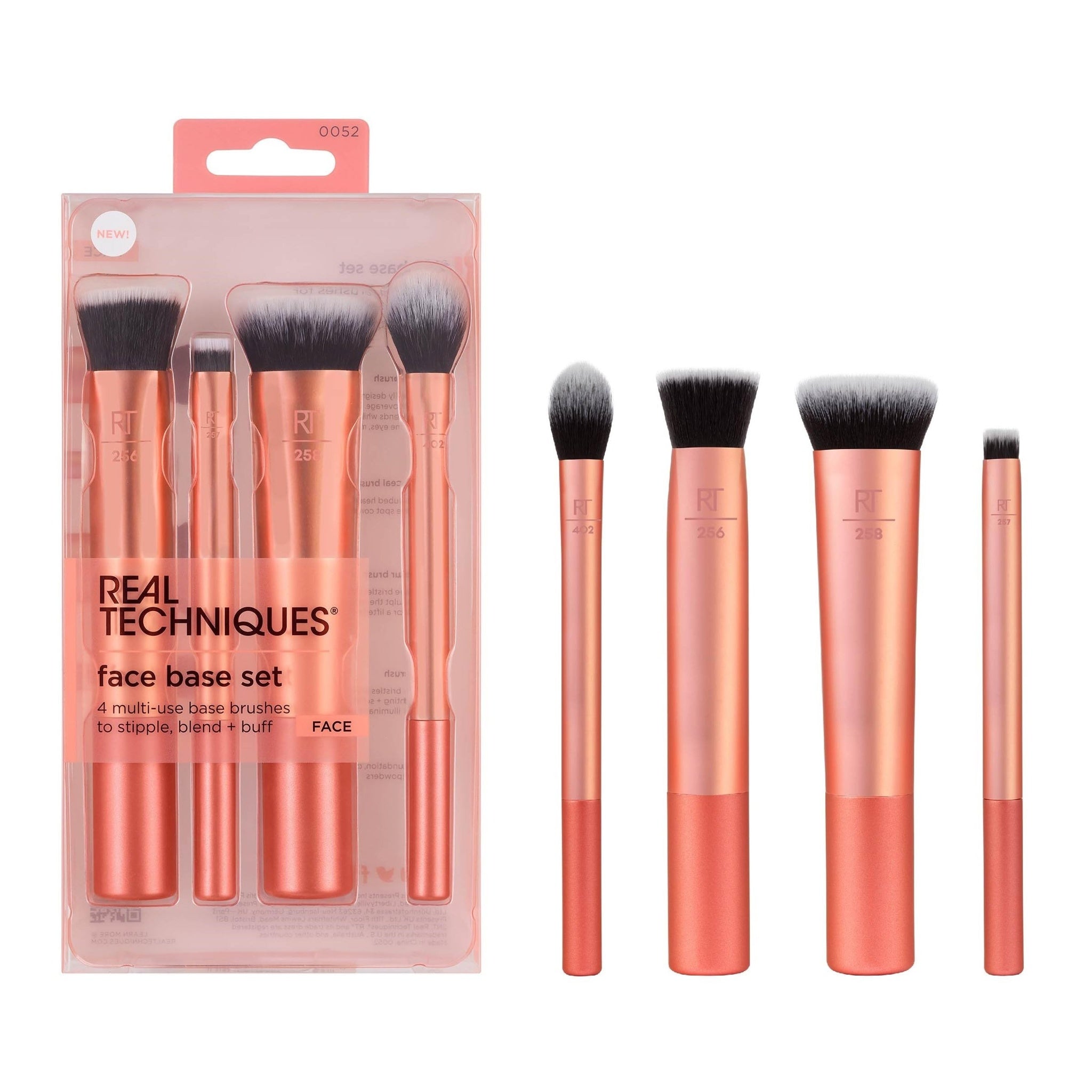 Real Techniques Face Base Makeup Brush Set (4 Piece)