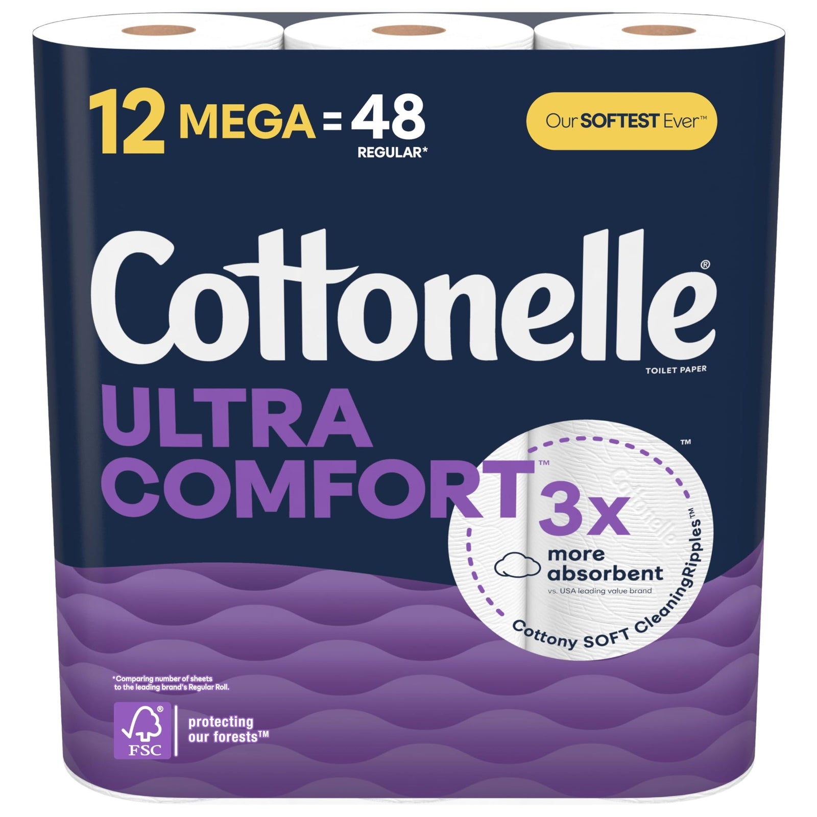 Cottonelle Ultra Comfort Toilet Paper (12 Mega Rolls)