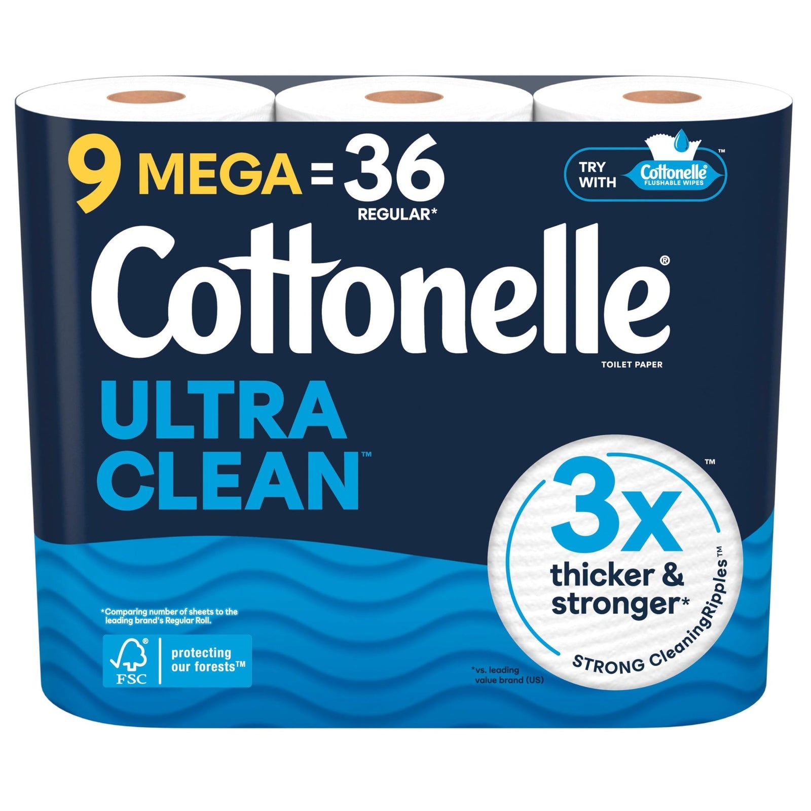 Cottonelle Ultra Clean Toilet Paper (9 Mega Rolls)