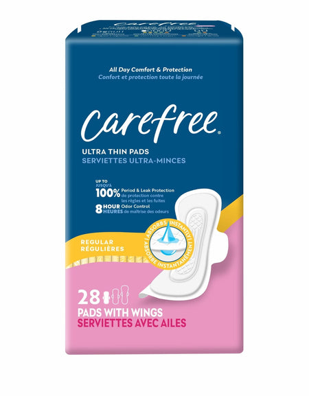 Carefree Ultra Thin Pads with Wings (28 ct)