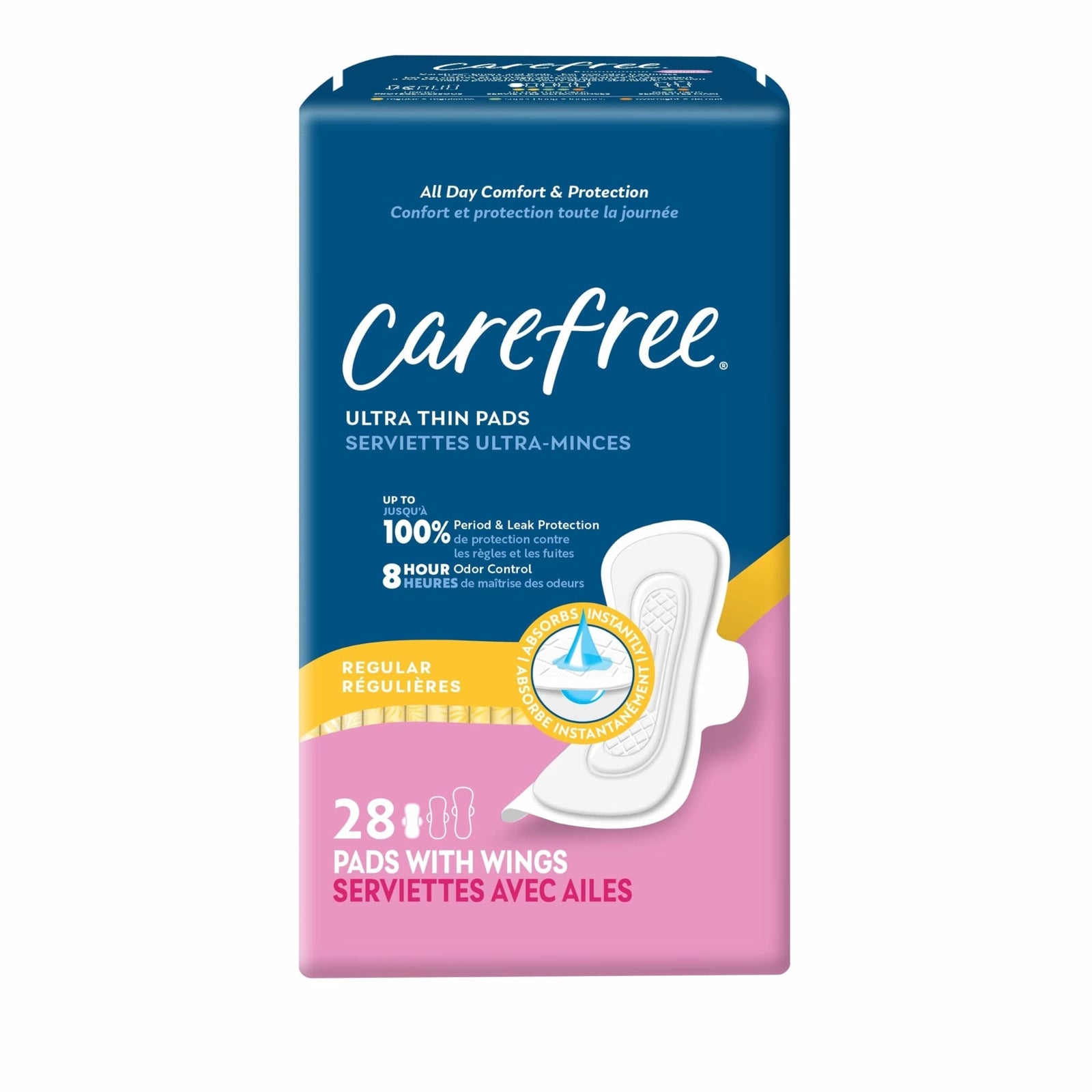 Carefree Ultra Thin Pads with Wings (28 ct)