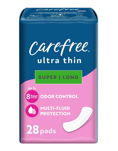 Carefree Ultra Thin Super Long Pads (28 ct)