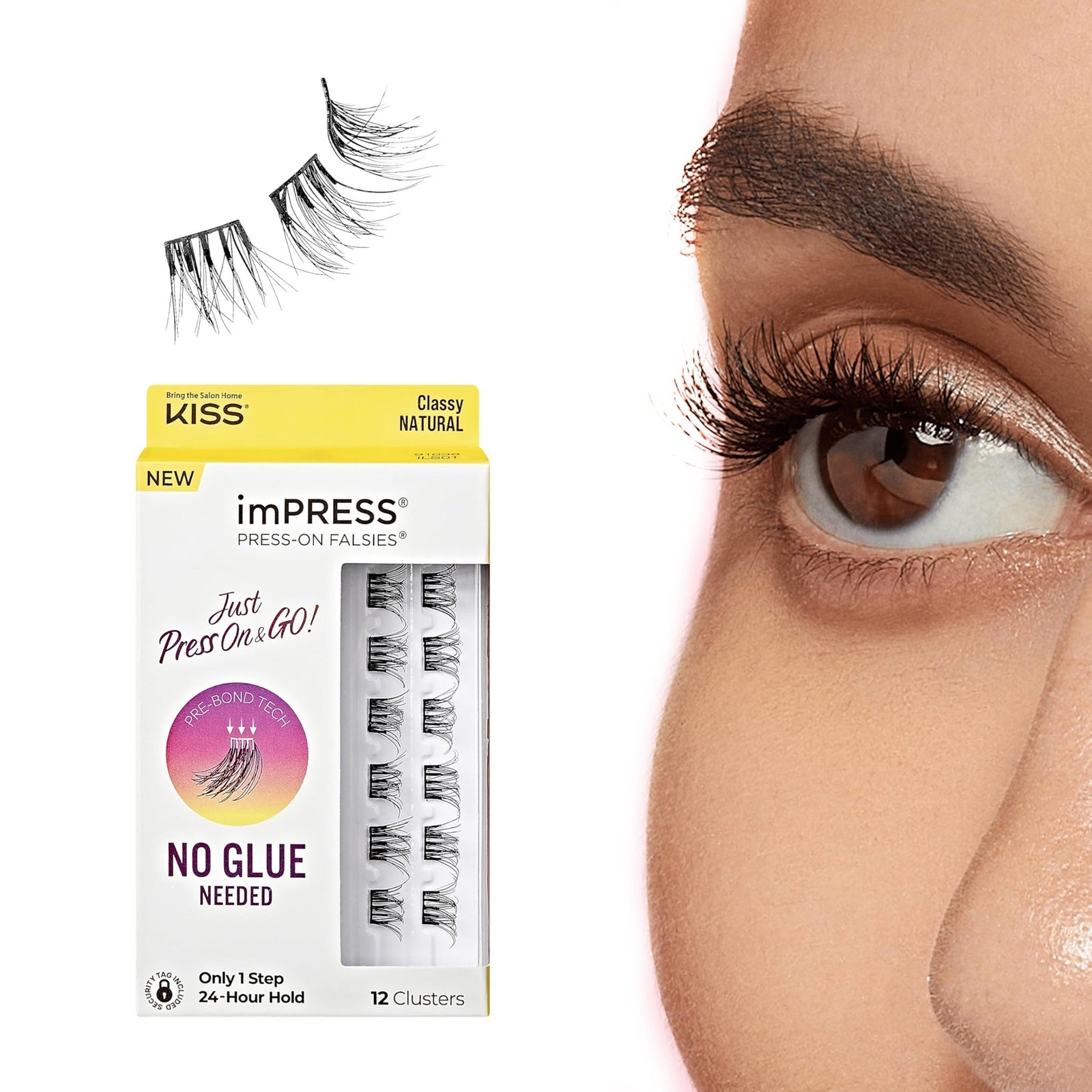KISS imPRESS Press On Lashes Classy (12 Clusters)