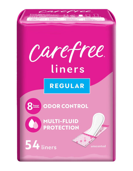 Carefree Panty Liners Regular Wrapped (54 ct)