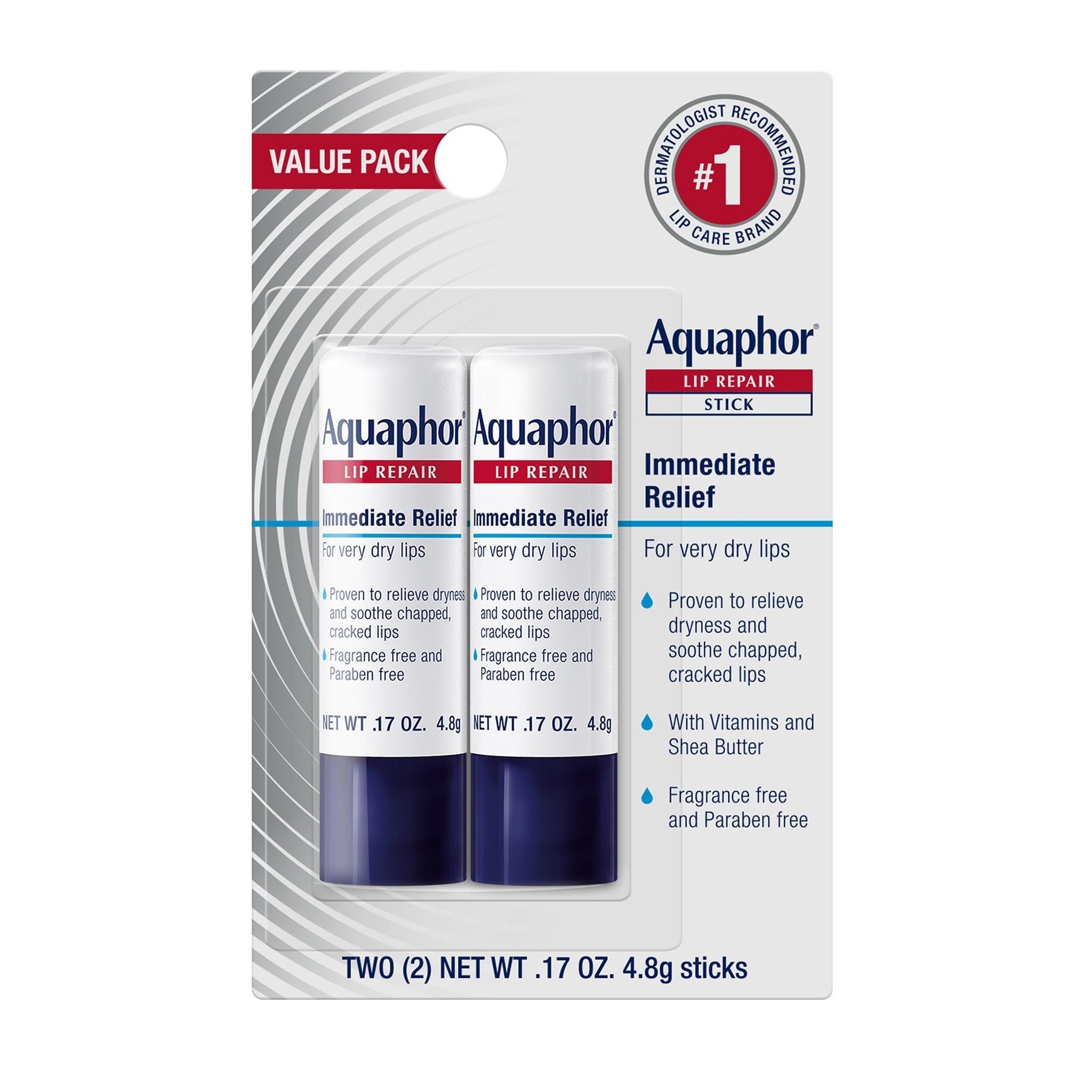 Aquaphor Lip Repair Stick (0.17 oz, 2 pk)