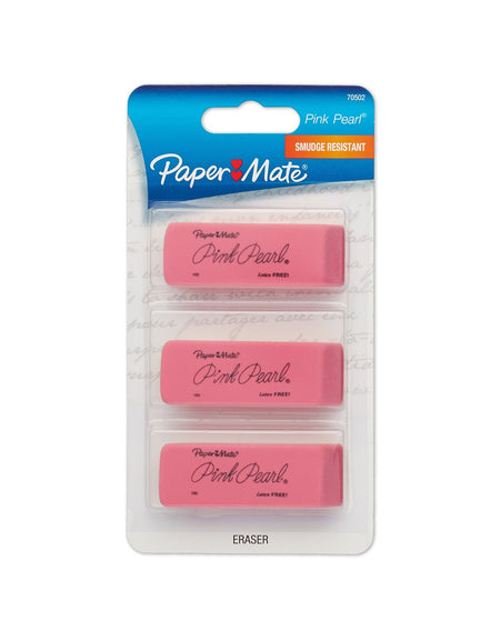Paper Mate Pink Pearl Eraser (3 Pack)