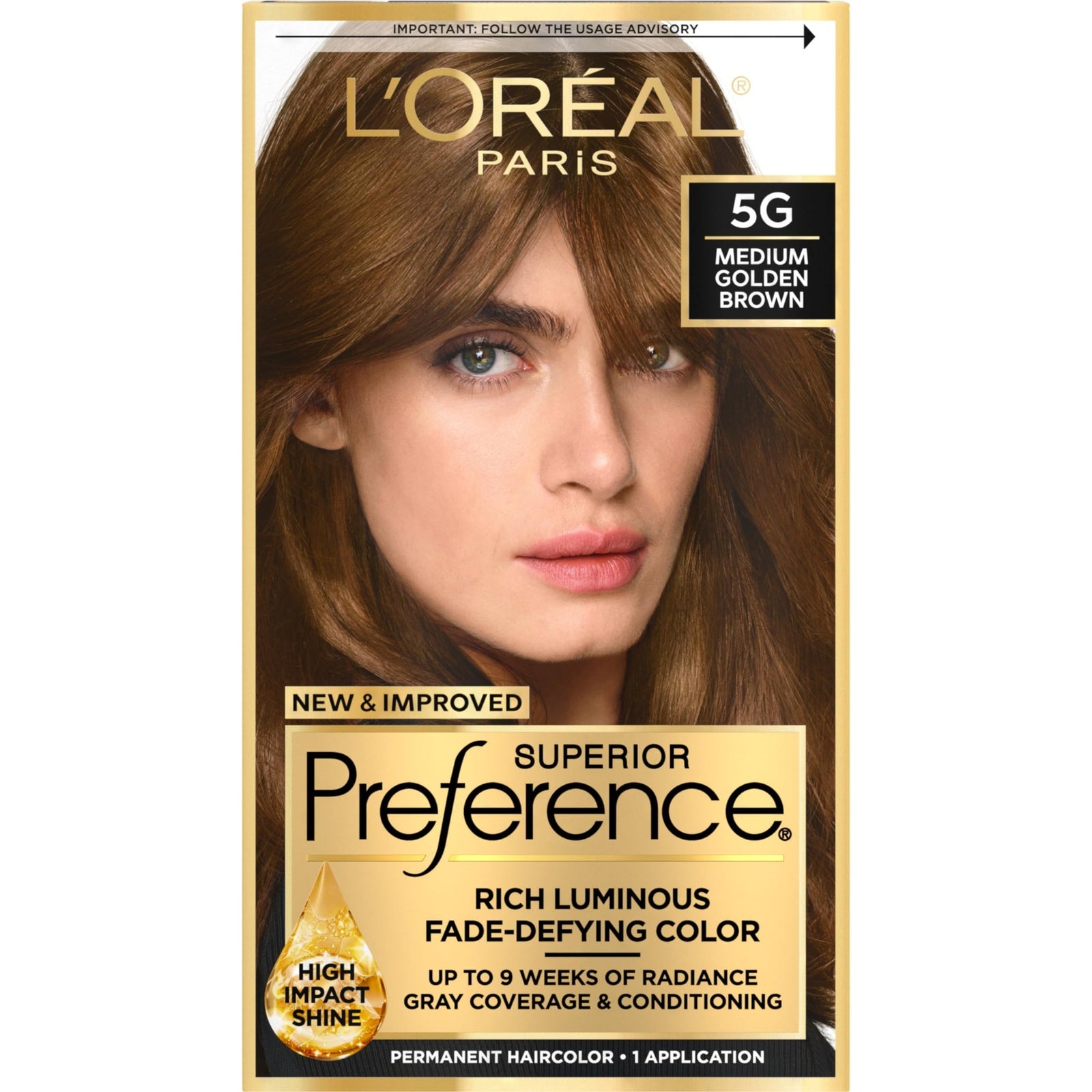 L'Oreal Paris Hair Color (Medium Golden Brown)