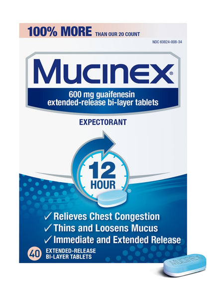 Mucinex Extended Release Tablets (40 Count)