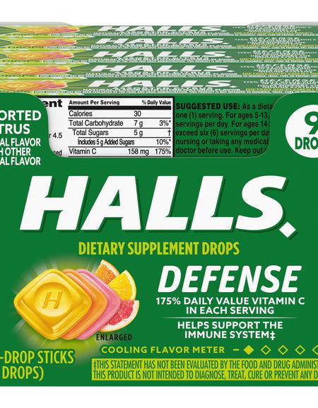Halls Vitamin C Drops (180 Drops)