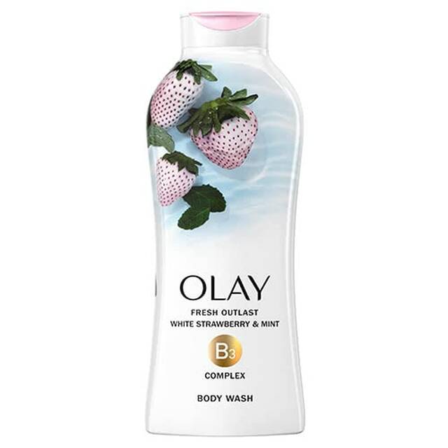 Olay Fresh Outlast Cooling White Strawberry & Mint Body Wash, 22 Fl Oz