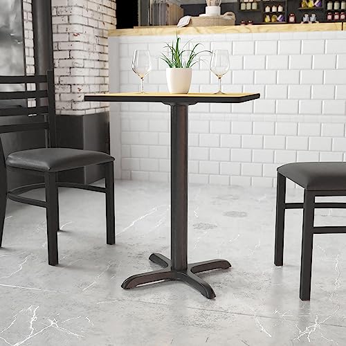 Flash Furniture Beverly 22'' x 22'' Restaurant Table X-Base with 3'' Dia. Table Height Column