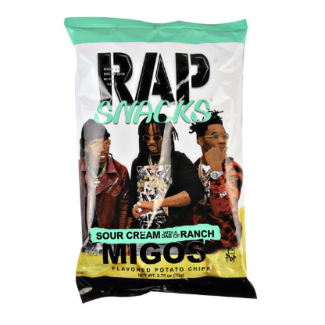 Rap Snacks Migos Sour Cream & Ranch Flavored Potato Chips 2.5 Ounce