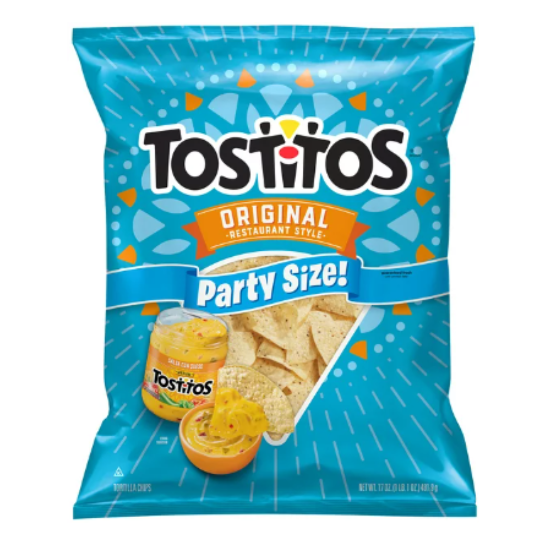 Tostitos Original Restaurant Style Tortilla Chips, Party Size, 17 Ounce