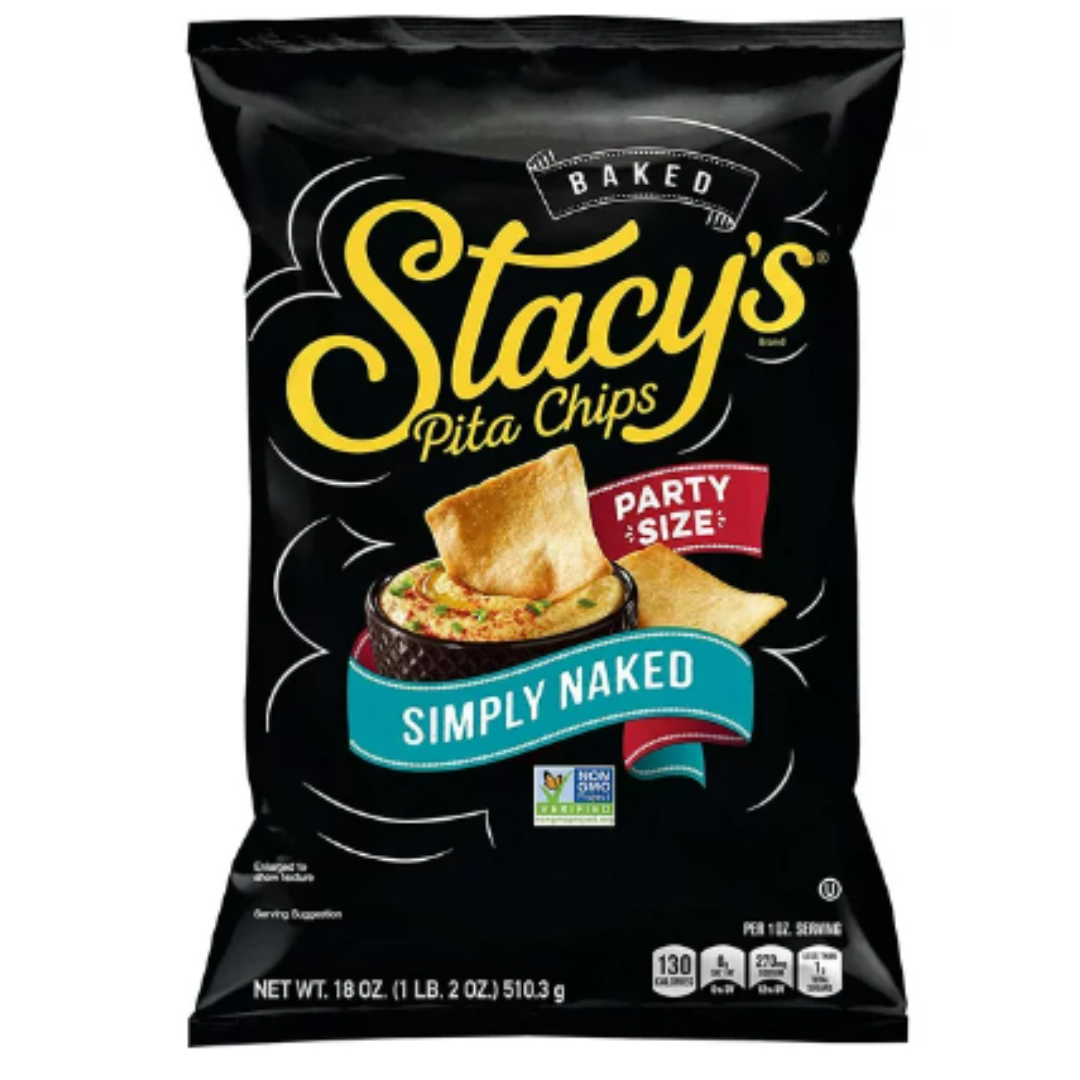 Stacy's Pita Chips, Simply Naked, Party Size, 18 Ounce