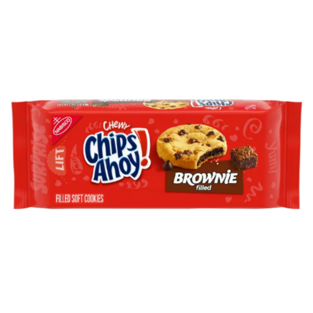 CHIPS AHOY! Chewy Brownie Filled Chocolate Chip Cookies, 9.5 Ounce