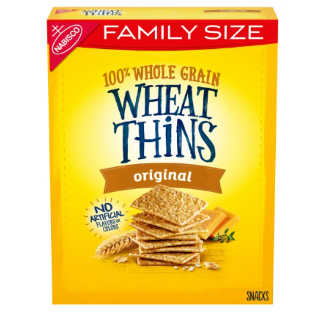 Wheat Thins Original Whole Grain Wheat Crackers, Family Size, 14 Ounce