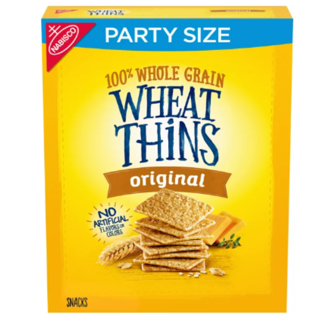 Wheat Thins Original Whole Grain Wheat Crackers, Party Size, 20 Ounce