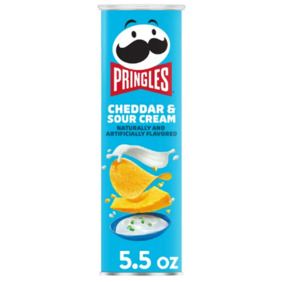 Pringles Potato Crisps Chips, Cheddar and Sour Cream, 5.5 Ounce