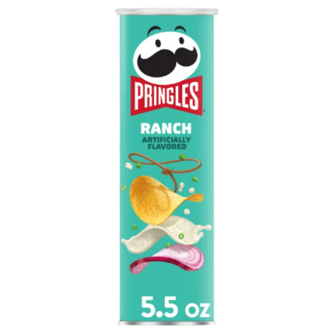 Pringles Potato Crisps Chips, Ranch, 5.5 Ounce