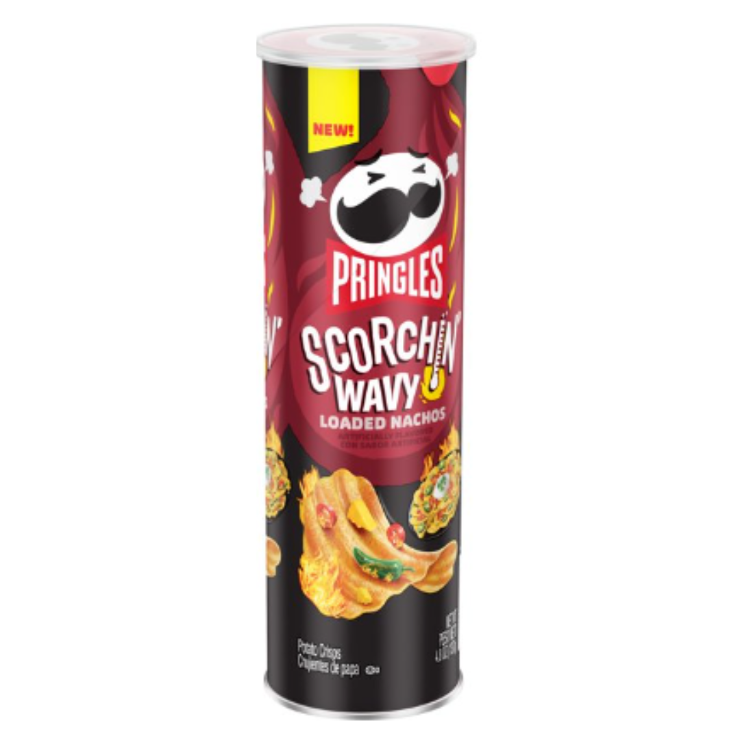 Pringles Potato Crisps Chips, Loaded Nachos, 4.8 Ounce