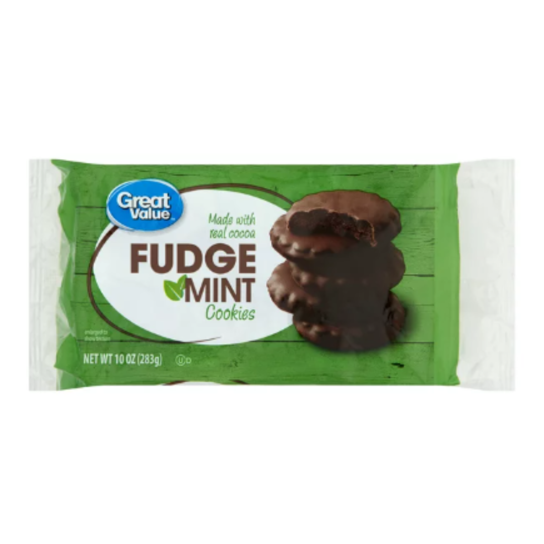 Great Value Fudge Mint Cookies, 10 Ounce