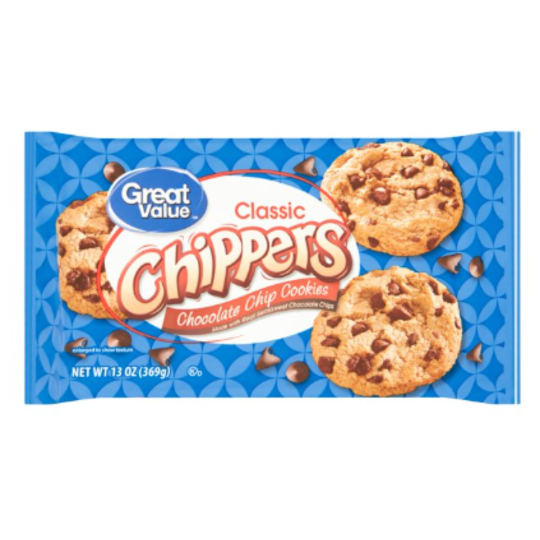 Great Value Classic Chippers Chocolate Chip Cookies, 13 Ounce