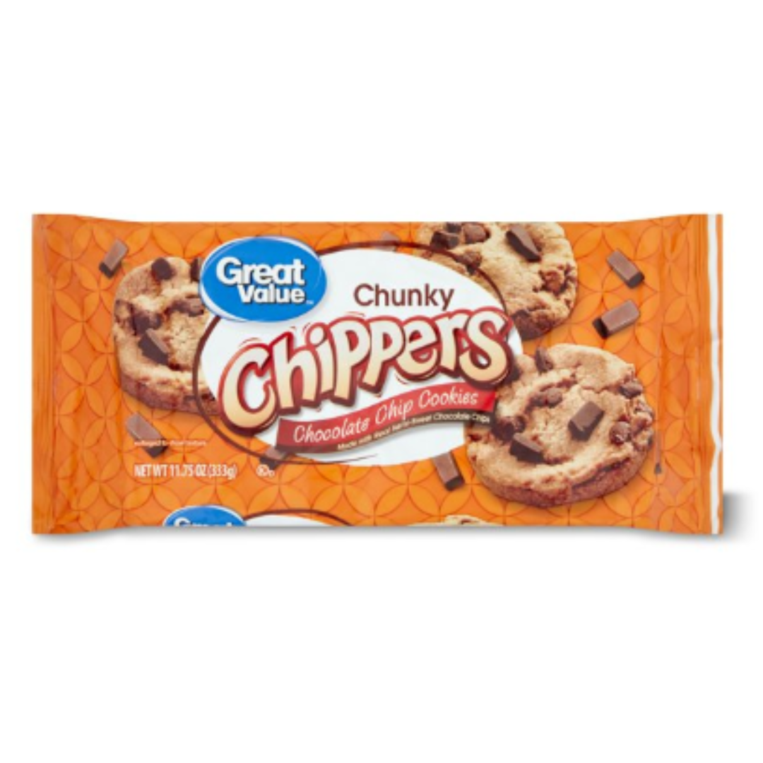 Great Value Chunky Chippers Chocolate Chip Cookies, 11.75 Ounce