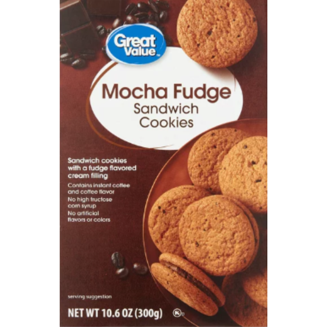 Great Value Mocha Fudge Sandwich Cookies, 10.6 Ounce