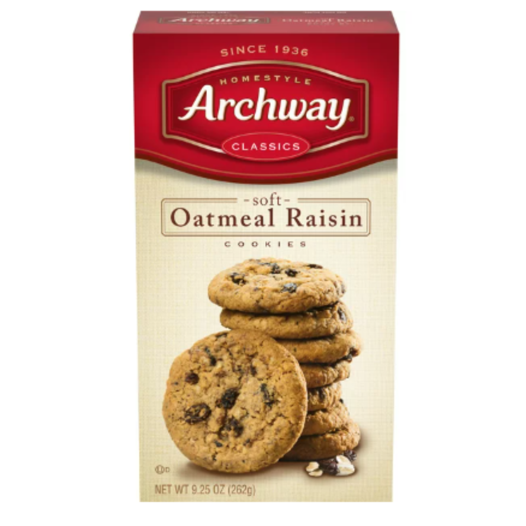 Archway Cookies, Oatmeal Raisin Classic Soft, 9.25 Ounce
