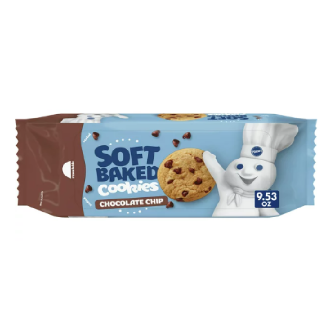 Pillsbury Soft Baked Cookies, Chocolate Chip, 9.53 Ounce