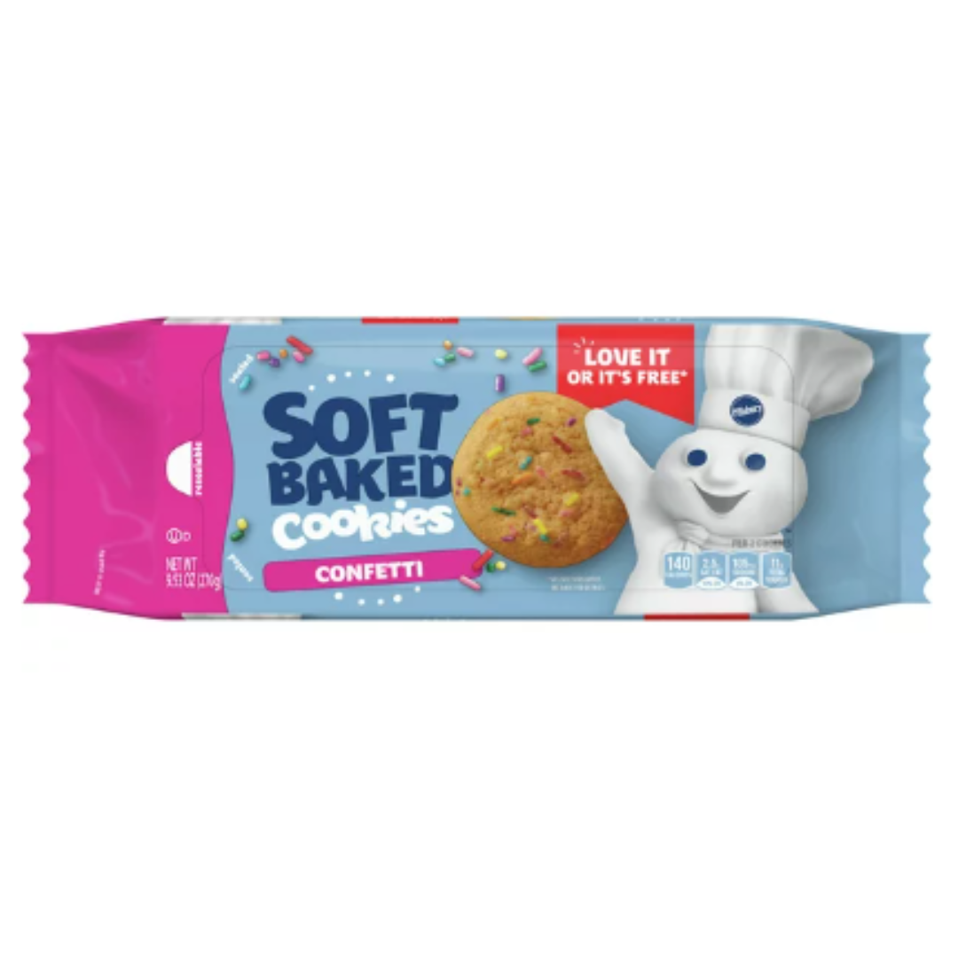 Pillsbury Soft Baked Cookies, Confetti, 9.53 Ounce
