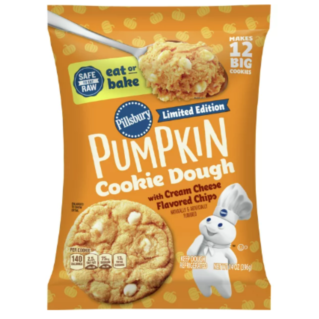 Pillsbury Ready to Bake! Pumpkin Cookie Dough with Cream Cheese Flavored Chips, 14 Ounce
