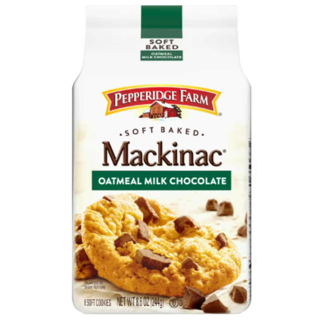 Mackinac Soft Baked Oatmeal Milk Chocolate Cookies, 8.6 Ounce