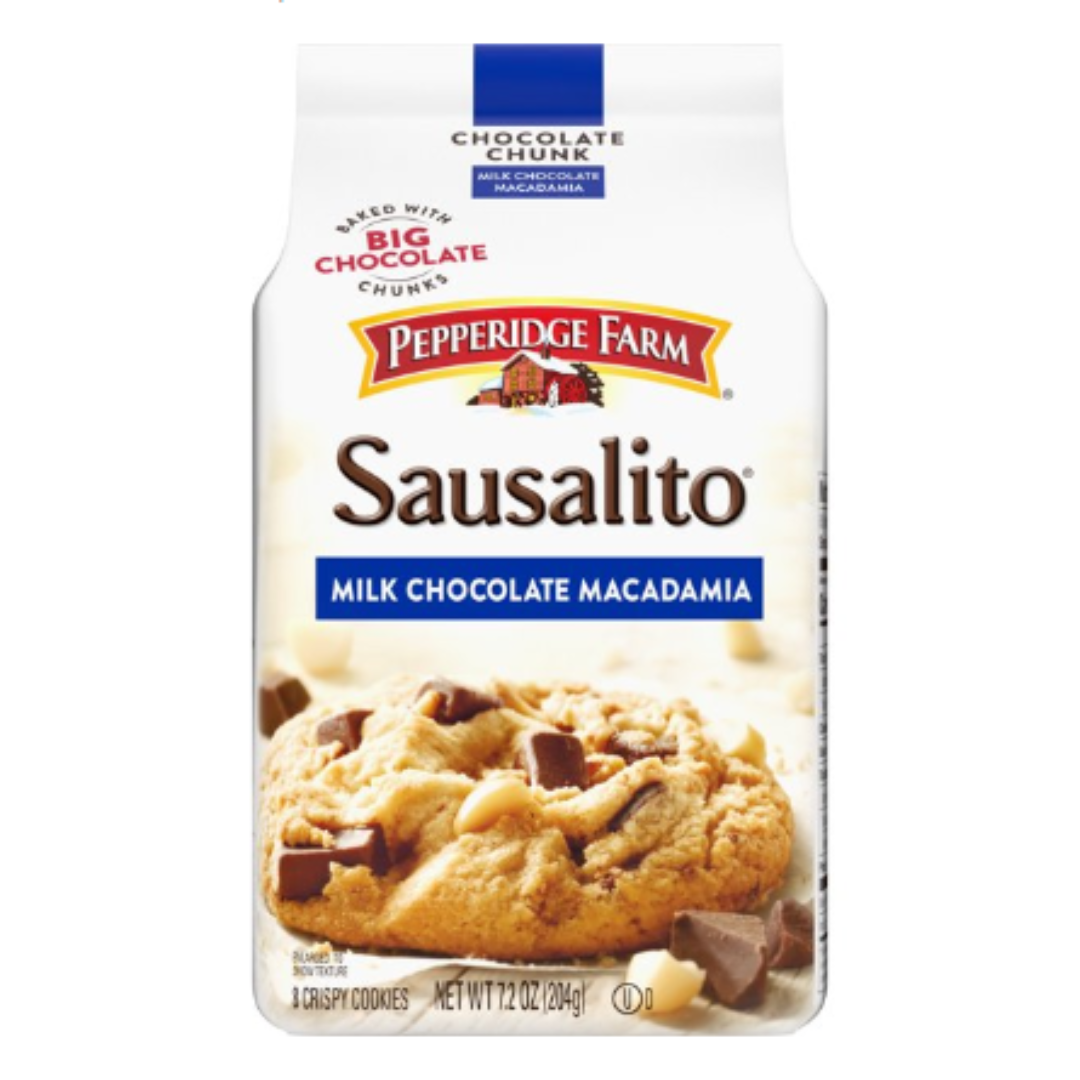 Pepperidge Farm Sausalito Crispy Milk Chocolate Macadamia Cookies, 7.2 Ounce