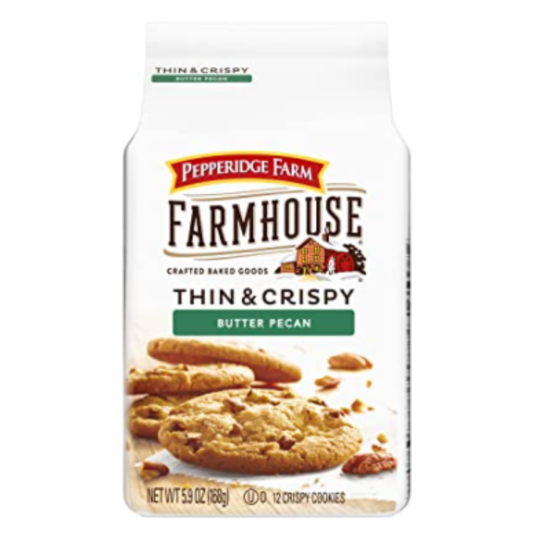 Pepperidge Farm Farmhouse Thin & Crispy Butter Pecan Cookies, 5.9 Ounce