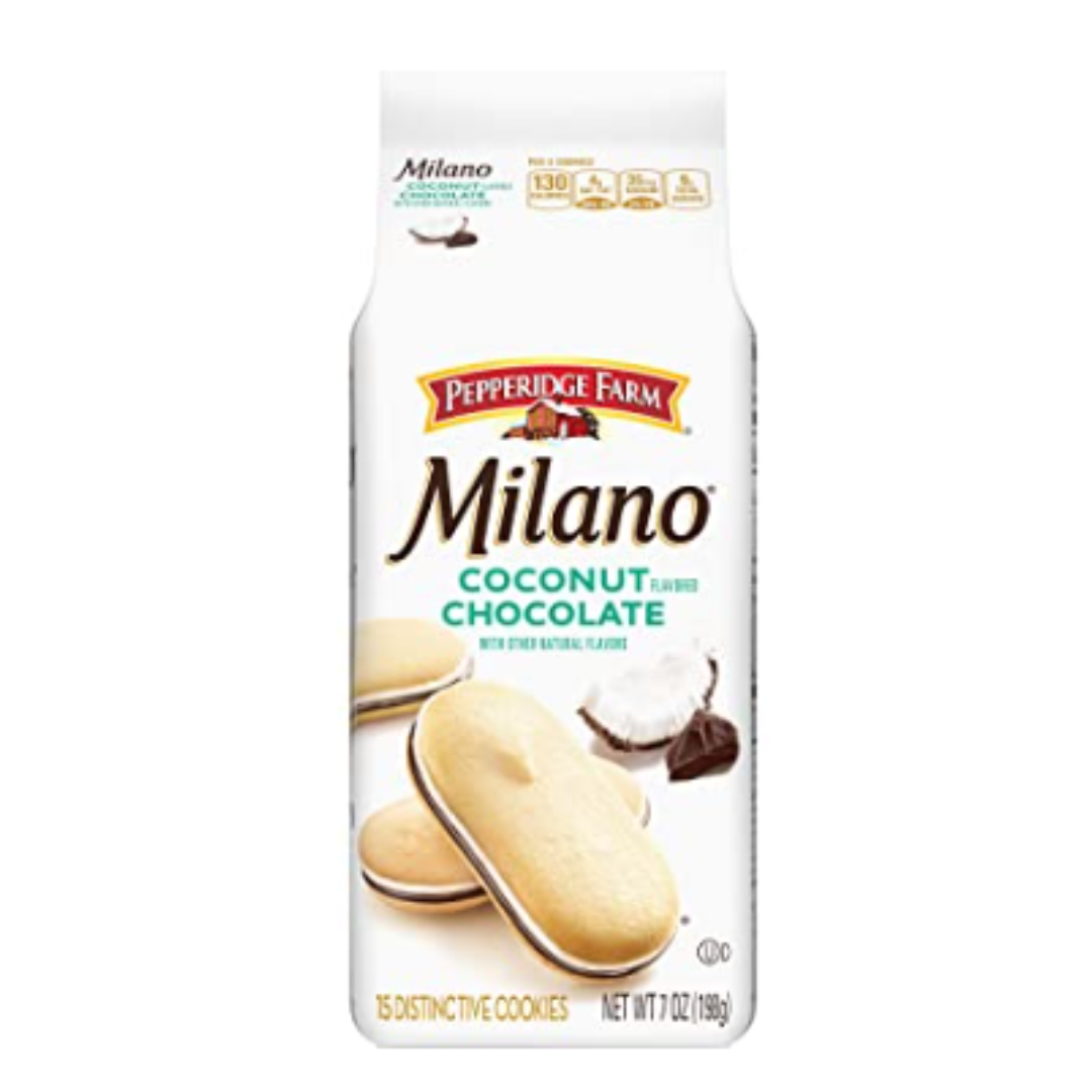 Pepperidge Farm Milano Cookies, Chocolate Coconut, 7 Ounce