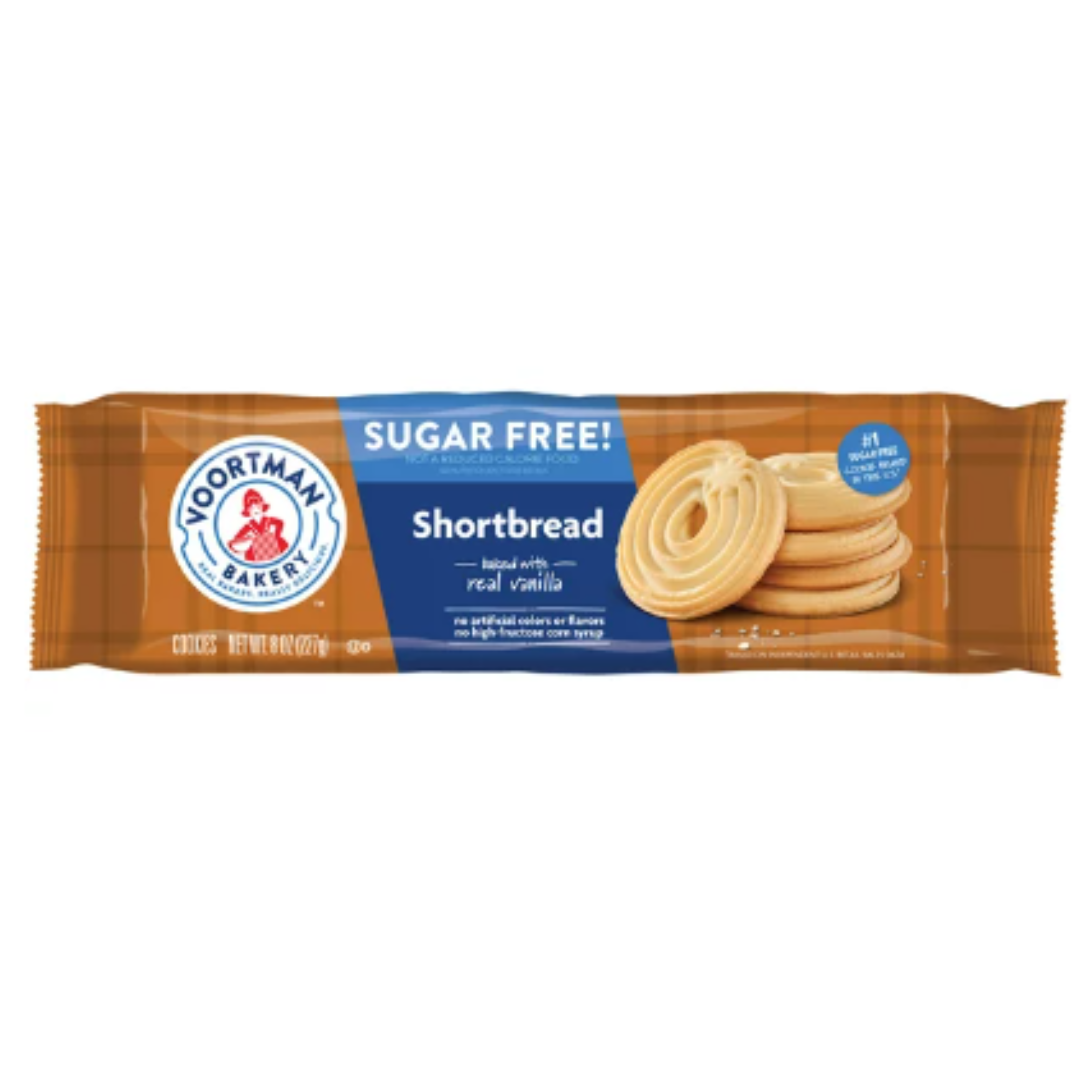 VOORTMAN Bakery Sugar Free Shortbread Cookies 8 Ounce