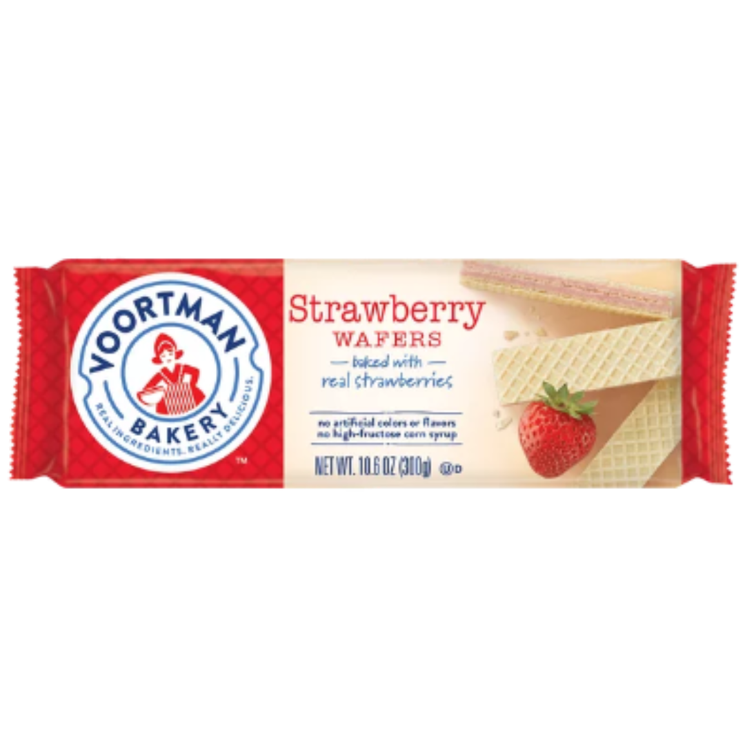 VOORTMAN Bakery Strawberry Wafers 10.6 Ounce