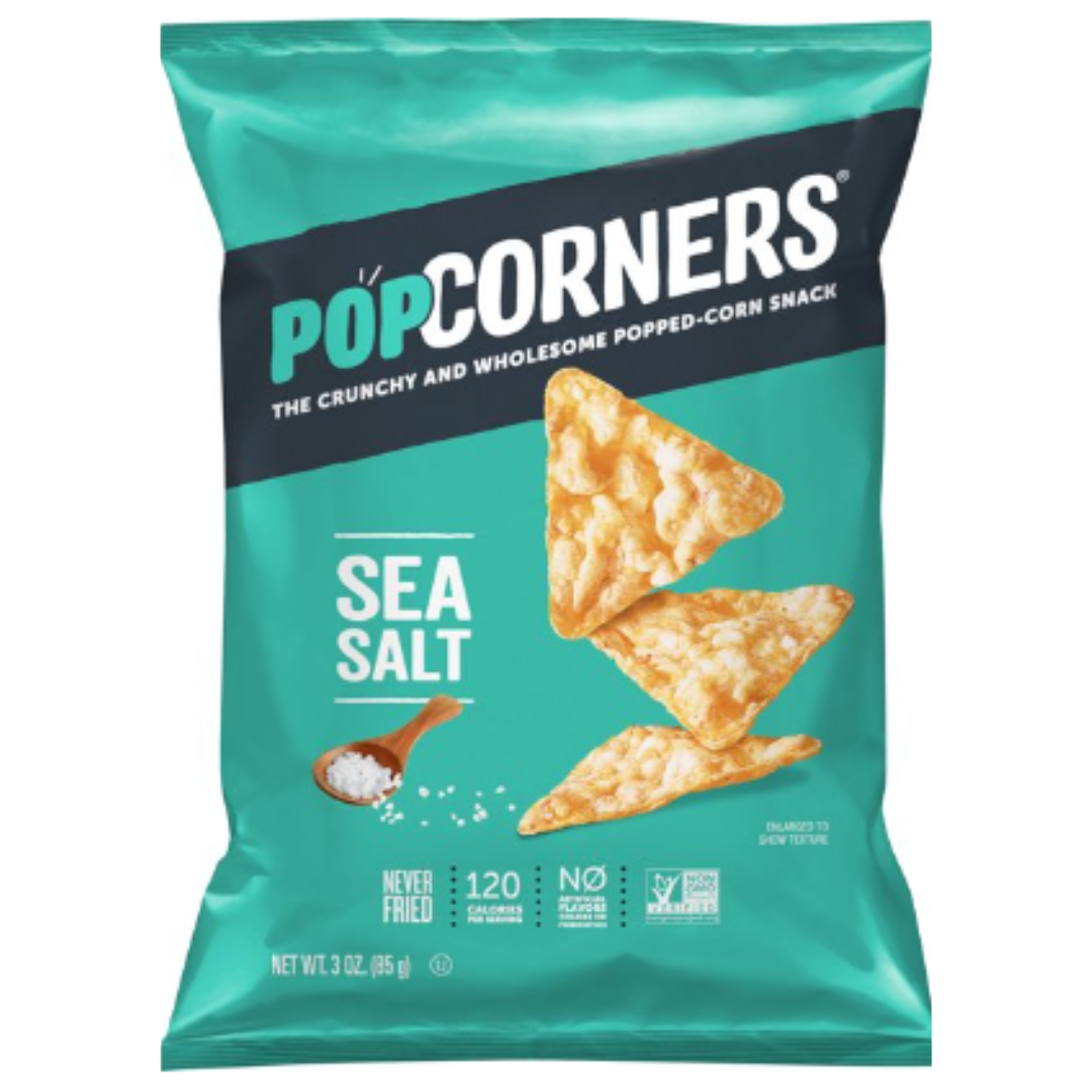 PopCorners The Crunchy And Wholesome Popped-Corn Snack Sea Salt 3 Ounce