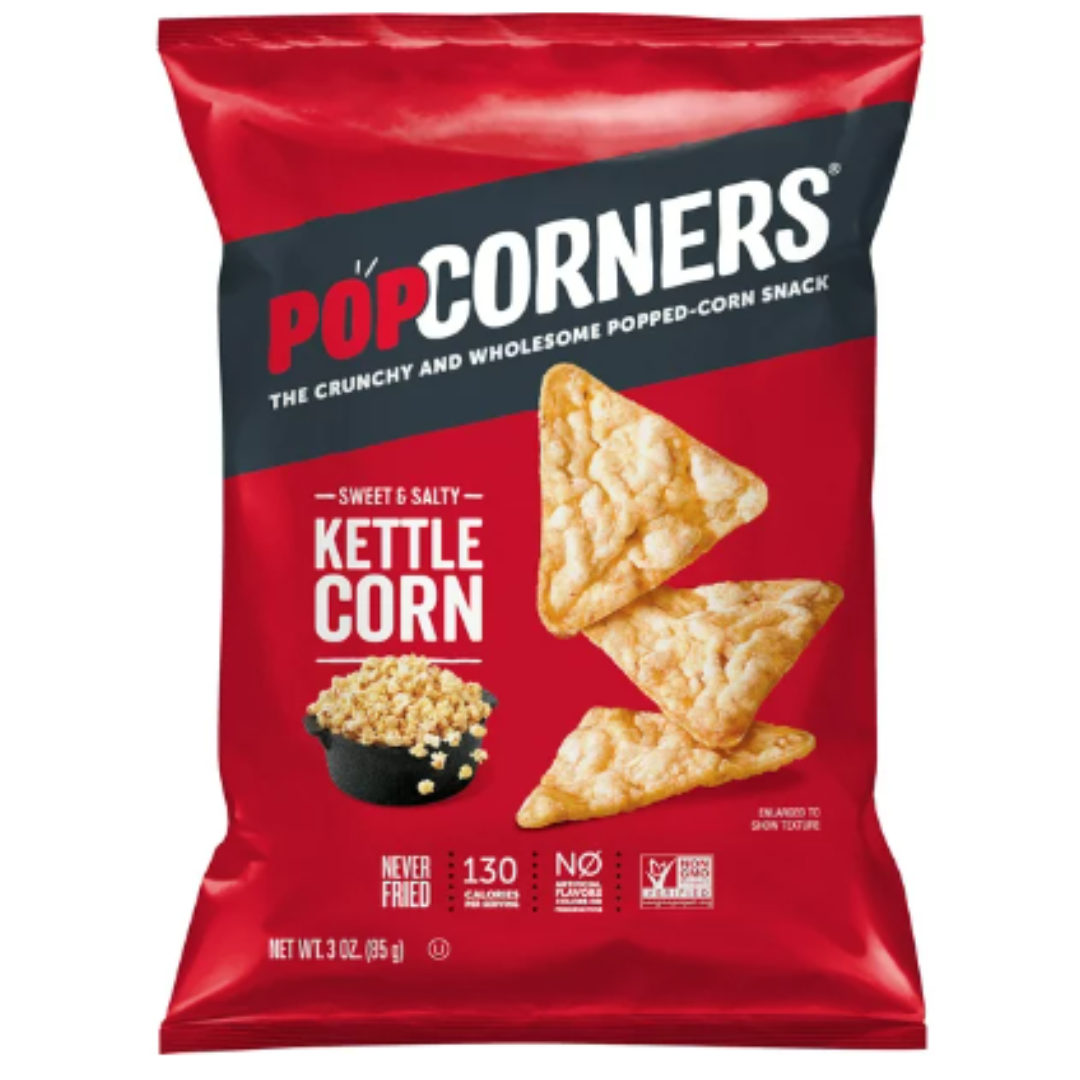 Popcorners Kettle Corn Popped Corn Snacks, 3 Ounce