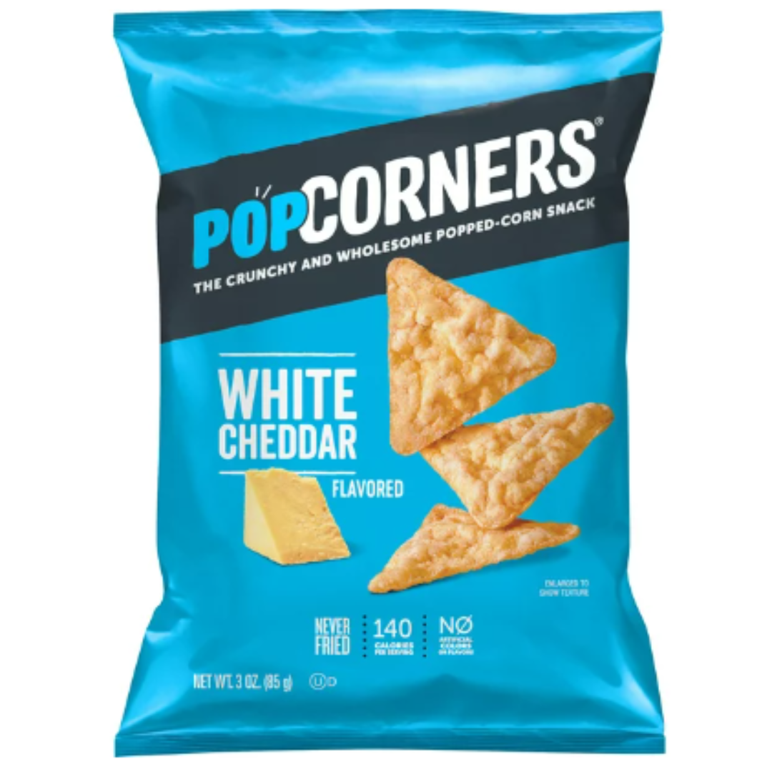 White Cheddar Popcorn Chips 3 Ounce