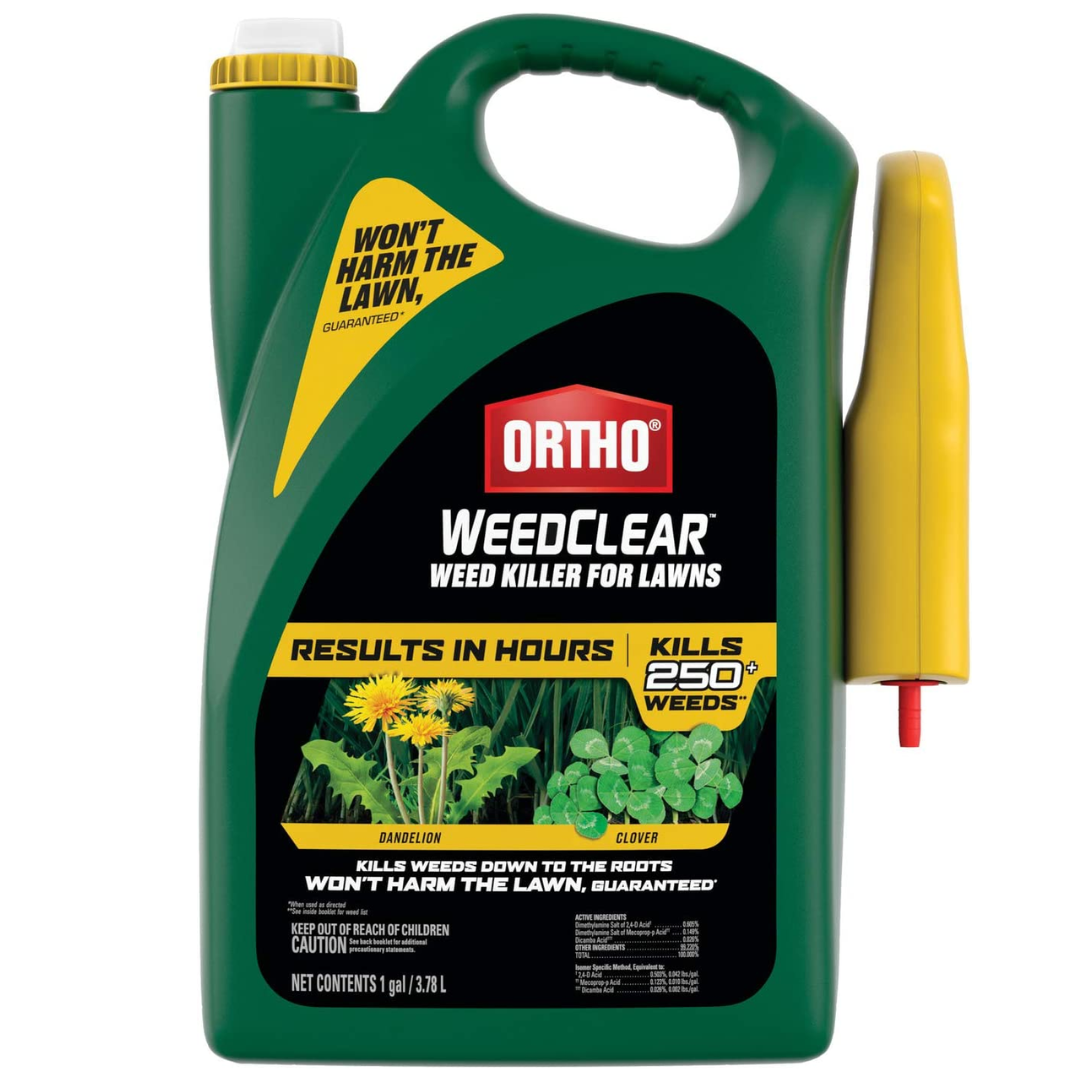 Ortho WeedClear Weed Killer for Lawns: with Comfort Wand, Won't Harm Grass, 1-Gallon