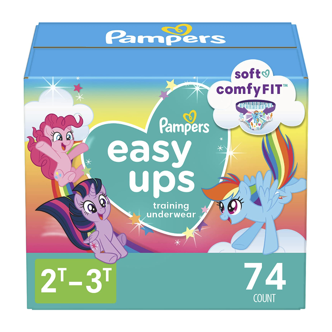 Pampers Easy Ups Training Pants Girls and Boys, 2T-3T - 74 Count